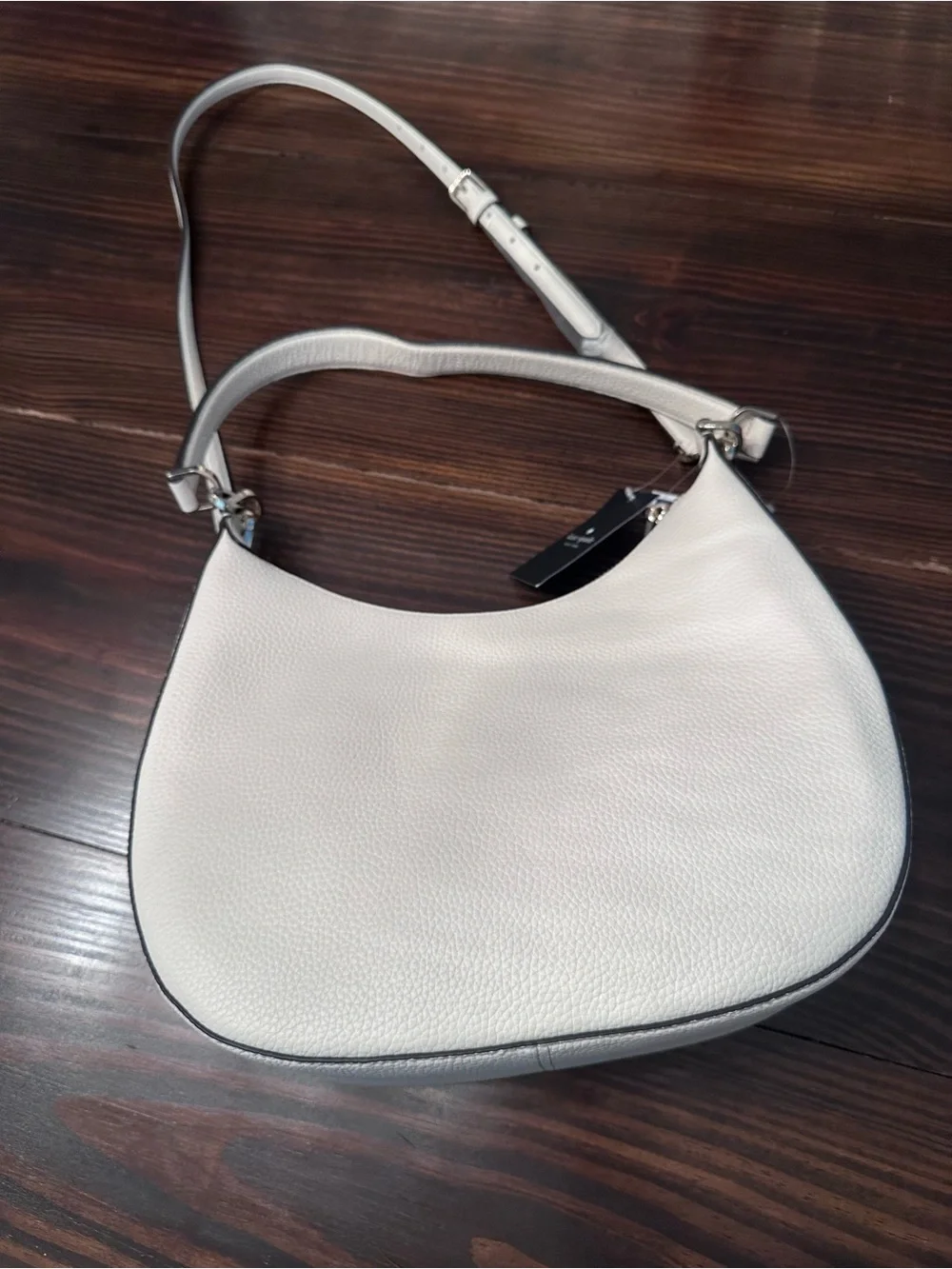 kate spade Pebbled Leather Crescent Shoulder Bag in Light Pink